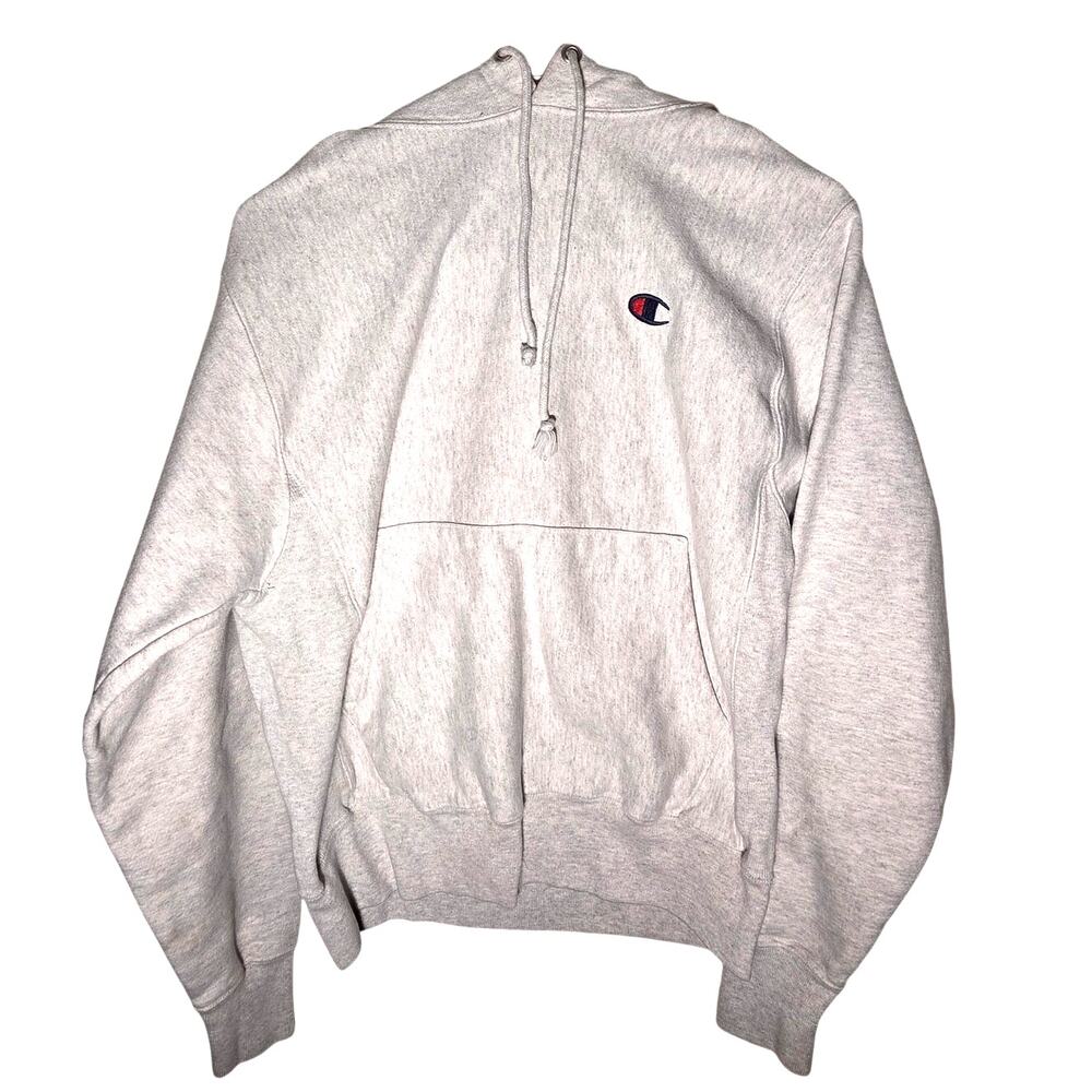 Cozy Small Light Grey Heather Champion Pullover Hoodie